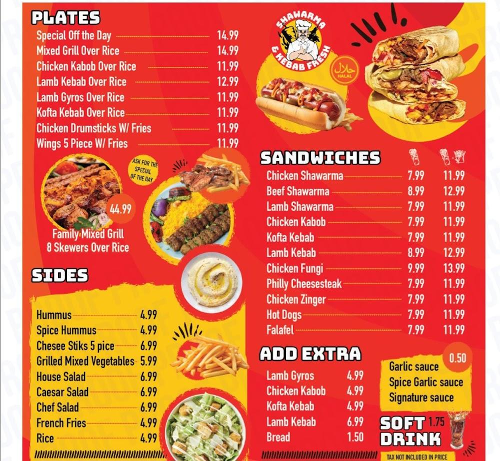 Shawarma & Kebab Fresh Menu image 1